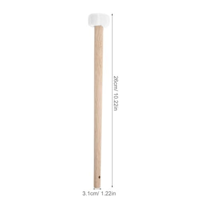 Abaodam 2 Pcs Small Gong Mallet Wooden Handle Gong Accessories for Percussion Instruments 10.23 inch Hammer Set Drumstick Accessories for and Drum