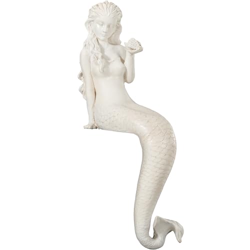 Large Mermaid Statue, 26 in DIY Outdoor Garden Sculpture Figurines - color: Mermaid-25.6"