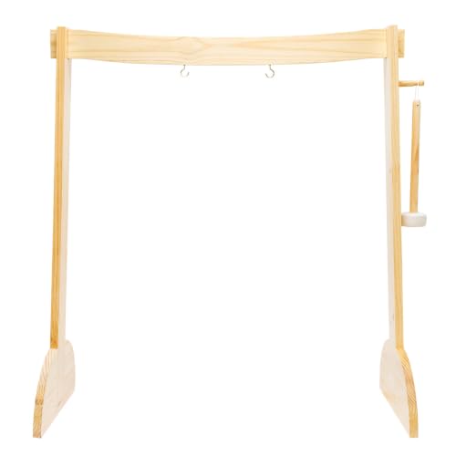 Unlimited Lunaphonic Wood Gong Stands for 24" to 40" Gongs (Two Sizes) - Includes Stand & Traditional Gong Mallet/Light & Portable/Study for Intense Playing/Great for Yoga Studios/Wood Stand - color: With Bag, size: Small Stand for 24" to 32" Gongs
