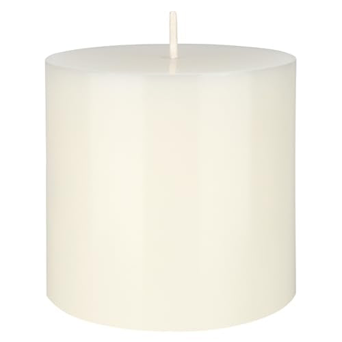Mega Candles 1 pc Unscented Solid Off White Pillar Candles, Hand Poured Premium Wax Candle 3 Inch x 3 Inch, Home Décor, Spas, Weddings, Occasions, Party, Centerpieces, Holidays, Vigils, Prayers - color: Off-White, size: 1 Piece