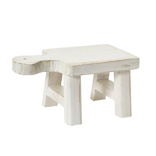 Creative Co-Op Decorative Wood Pedestal, White - color: White, size: Square, style: Rectangle