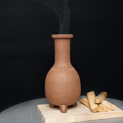 Mexican Style Terracotta Palo Santo Holder,Handmade Chiminea Incense Dish - color: Terracotta - Mexican Palo Santo Holder