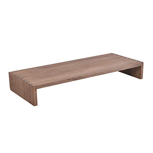 KIRIGEN Wood Monitor Stand Riser for Desk, 23.23 Inch, Brown 59-DBR - color: Dark brown, size: 59cm