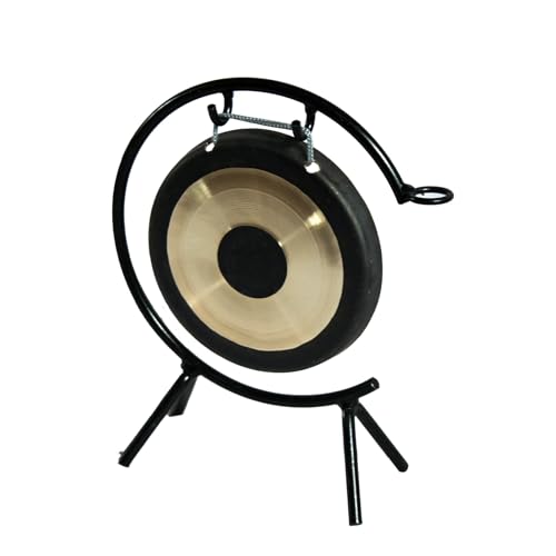 Arborea Mini Chau Gong 6" Includes Stand & Mallet - Desktop Gong for Sound Healing & Home/Office - size: 6" Chau Gong