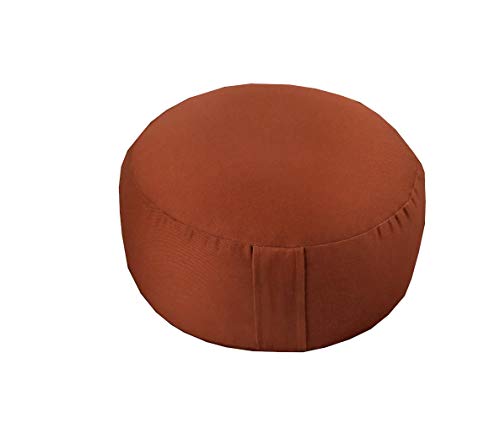 Round Zafu and Deluxe Zabuton Meditation Cushion Set (2pc) - color: Clay