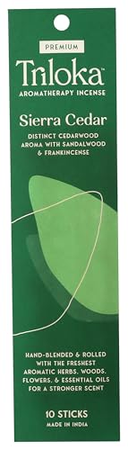 Triloka Premium Incense, Sierra Cedar, 10 CT - color: Sierra Cedar, size: 10 Count