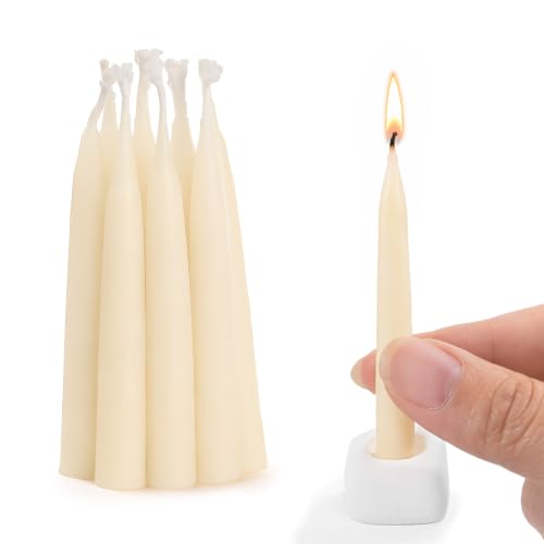 Beeswax Candles 10 Pcs 20 Minute Burning Tealight Candles, Smokeless Dripless Small Wax Candles for Meditation, Yoga, Home Decor, Party - White - color: White, size: 10
