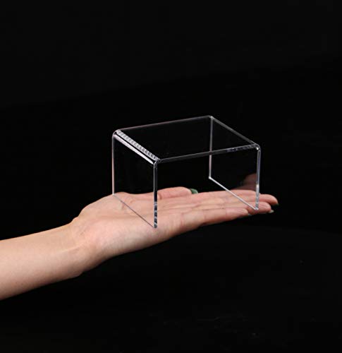 Jusalpha 12 Packs Clear Acrylic Display Risers Showcase for Jewelry - size: 12 PC