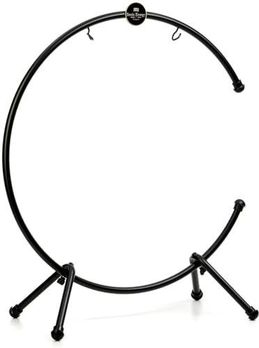 26" Table Gong Stand, Coated Steel, Extra-large — NOT MADE IN CHINA — for Meditation, Sound Healing Therapy and Yoga, 2-YEAR WARRANTY - size: Extra Large