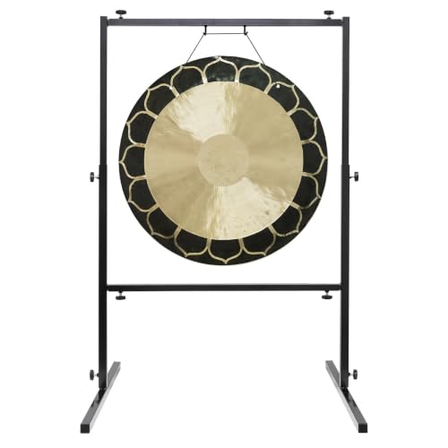 24" to 26" Temple Wind Gongs on Stands - Includes 26" Gong, Stand, & Mallet/Great for Meditation & Sound Healing - color: 26" on Rambo Rimbaud Stand