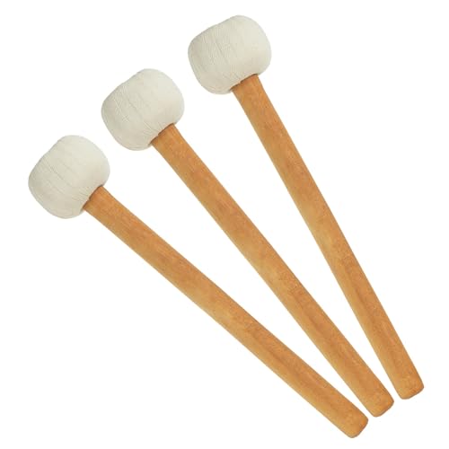 Unlimited Chinese Gong Mallets - Set of 3 - Includes 3 Mallets/Smooth Handles/For 6 in to 40 in Gongs/Great for Sound Healing & Meditation Toolkit - size: For 20"-24" Gongs