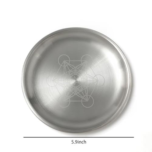 Offering Bowl Ritual Plate Great for Altar use, Shamanic Wicca Ritual, Incense Burner, Smudging, Decoration (Metatron) - style: Metatron