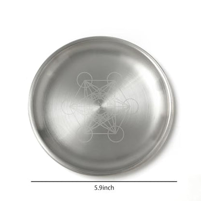 Offering Bowl Ritual Plate Great for Altar use, Shamanic Wicca Ritual, Incense Burner, Smudging, Decoration (Metatron) - style: Metatron