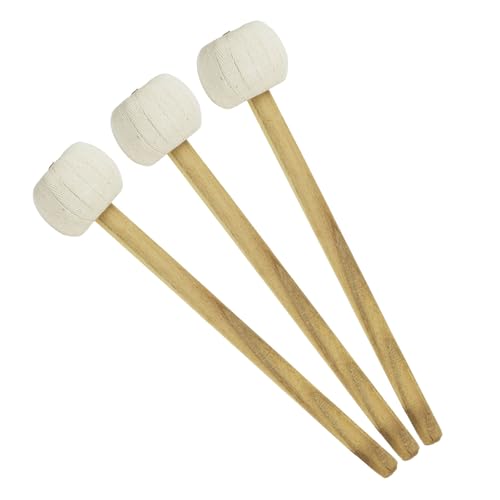 Unlimited Chinese Gong Mallets - Set of 3 - Includes 3 Mallets/Smooth Handles/For 6 in to 40 in Gongs/Great for Sound Healing & Meditation Toolkit - size: For 16"-18" Gongs