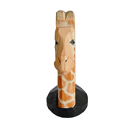 Red Dollar Handmade Wood Carved Animal Eyeglass Holder, Cute Sunglasses Display Stand, Nightstand Home Office Desk Decor, Christmas Holiday New Year Business Men Women Adults (Giraffe) - color: Giraffe