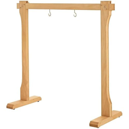 34" Wood Gong Stand, Solid Beech — MADE IN EUROPE — for Meditation, Sound Healing Therapy and Yoga, 2-YEAR WARRANTY - size: Medium