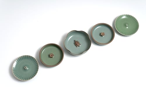 Porcelain incense burner set - 3 patterns, 5 products