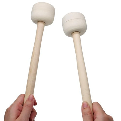 Luomorgo Marching Bass Drum Mallets, Wool Felt, 1 Pair, 13.4 Inch