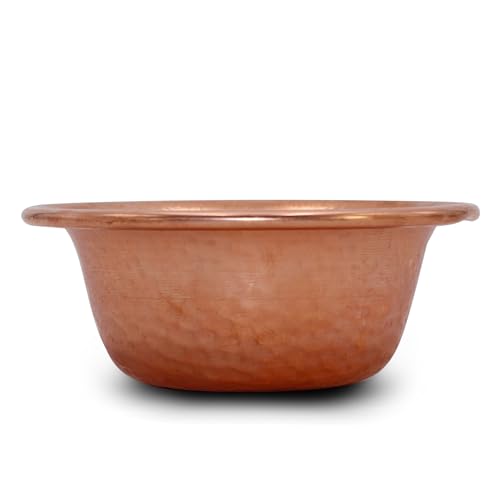 Copper Offering Bowl 4.8" - Ideal for Altar, Prayer Rituals, Incense Burning, Smudging, and Decor - Sacred and Versatile Handcrafted Ritual Bowl - size: 4.8 Inch