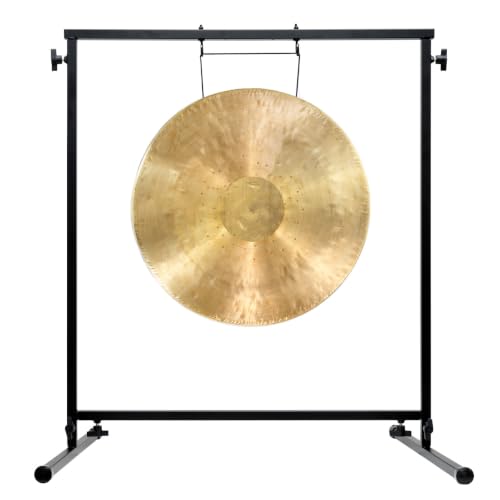 Unlimited Gong & Fruity Buddha Stand, with Mallet, Sound Healing & Yoga - size: 20" White Gong