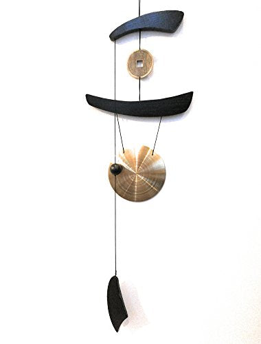 Feng Shui Brass Gong Wind Chime for Patio, Garden, Terrace, Balcony Or Any Room - Beautiful Decor Piece