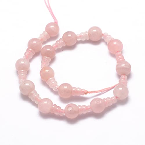 10 Sets Natural Rose Quartz Buddhist Mala Guru Bead Set 10mm 3 Hole Gemstone Energy Healing Stone Prayer Bead for Mala Bracelet Rosary Necklace Jewelry Making - color: Rose Quartz