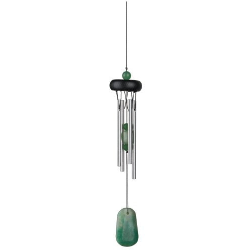 Woodstock Chimes Signature Collection, Precious Stones Chime, 12'' Jade Décor Designs - Small Chimes Wind Chimes for Outdoor, Patio, Home or Garden Décor (PSJ)