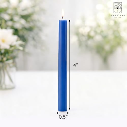 SOUL STICKS Tranquility Magic Spell Chime Taper Candles 20 Pack - Ideal for Altar, Rituals, Ceremonies, Meditation Blue Tapered Candle for Witchcraft Supplies, Wiccan Supplies, Candles Clearance - color: Tranquility Light Blue Chime Candles