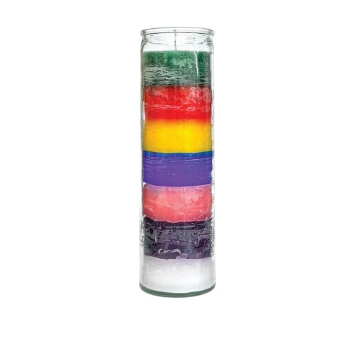 Emporium 7-Day Devotional Candle in Glass Jar - Multiple Colors and Pack Sizes (3, 7 Colors) - color: 7 Colors