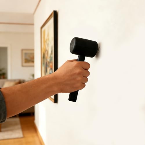 Mini Rubber Mallet Hammer, 6-Inch Small Soft Mallet for Crafts & Jewelry, Durable Black Rubber Head for Furniture Assembly, Non-Marking Mallet for Home DIY Projects