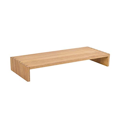 KIRIGEN Wood Monitor Stand Riser for Desk, 23.2 Inch, Natural 59-NA - color: Natural, size: 59cm