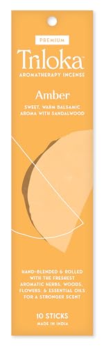 Triloka Premium Incense, Amber, 10 Sticks - color: Amber, size: 10 Count