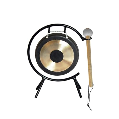 Arborea Mini Chau Gong 6" Includes Stand & Mallet - Desktop Gong for Sound Healing & Home/Office - size: 6" Chau Gong