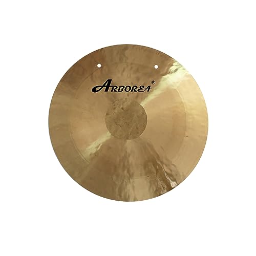 Arborea 12" Small Wind Gong with Stand and Mallet - Beautiful Wash Calming Sound Healing and Meditation Gong Perfect for Home Office Table Decor - size: 12" Wind Gong