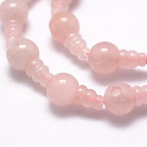 10 Sets Natural Rose Quartz Buddhist Mala Guru Bead Set 10mm 3 Hole Gemstone Energy Healing Stone Prayer Bead for Mala Bracelet Rosary Necklace Jewelry Making - color: Rose Quartz