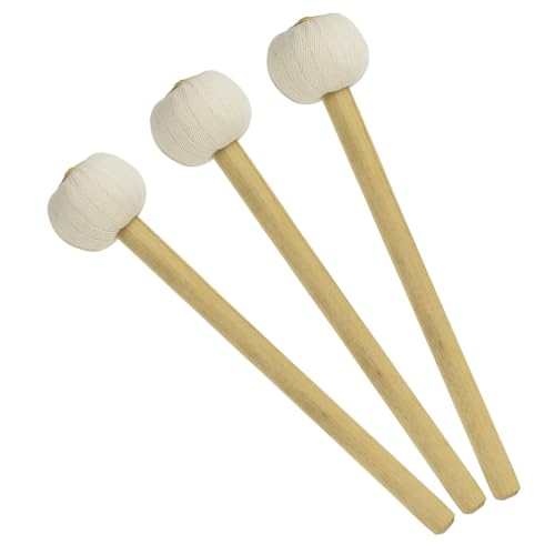 Unlimited Chinese Gong Mallets - Set of 3 - Includes 3 Mallets/Smooth Handles/For 6 in to 40 in Gongs/Great for Sound Healing & Meditation Toolkit - size: For 13"-15" Gongs