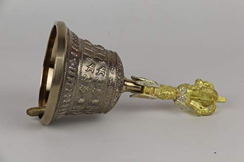 Tibetan Meditation Bell and Dorjee set, for Buddhist meditation, ritual practice, best meditative sound.