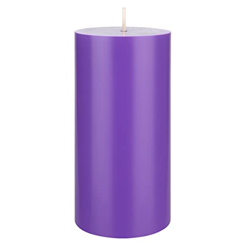 Mega Candles 1 pc Unscented Solid Lavender Pillar Candles, Hand Poured Premium Wax Candle 3 Inch x 6 Inch, Home Décor, Spas, Weddings, Occasions, Party, Centerpieces, Holidays, Vigils, Prayers - color: Lavender, size: 1 Piece