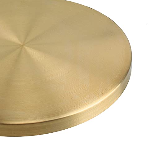 Yibuy 150mm Brass Instruments Copper Cymbals Opera Gong with Round Play Hammer Drumstick