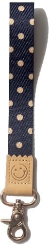 Polka Dot car key chains women, Wrist Lanyard for Keys, womens keychain (Gilded Night) - color: Gilded Night