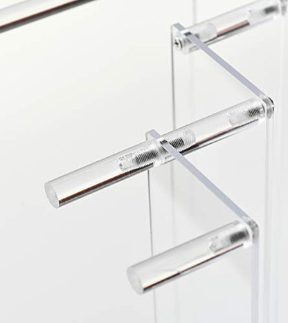 Clear Acrylic Display Riser 2 Tier Cupcake Stand Shelf for Decoration and Organizer - size: 2 tier