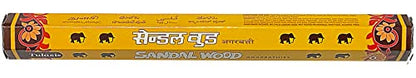Tulasi Sandalwood Agarbathies | Set of 6 Hex Tubes | 20 Grams per Tube