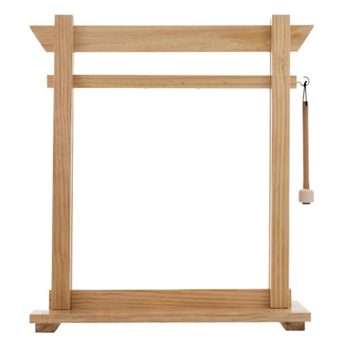 Moksha Joe Gong Stands for 14" Gongs - Includes Stand & Mallet/Classical Versatile Design - color: Pine