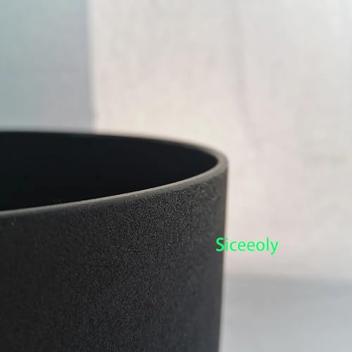 Set of 3 Singing Bowls Flower of Life Black 6-10 inch 6"A 8"F 10"C Frosted Chakra Quartz Crystal Sound Healing Crystal with 1 Mallet Suede 1 Striker 3 O-rings - size: 6"A 8"F 10"C