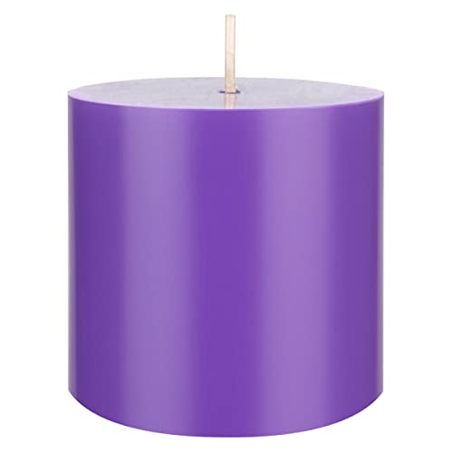 Mega Candles 1 pc Unscented Solid Lavender Pillar Candles, Hand Poured Premium Wax Candle 3 Inch x 3 Inch, Home Décor, Spas, Weddings, Occasions, Party, Centerpieces, Holidays, Vigils, Prayers - color: Lavender, size: 1 Piece