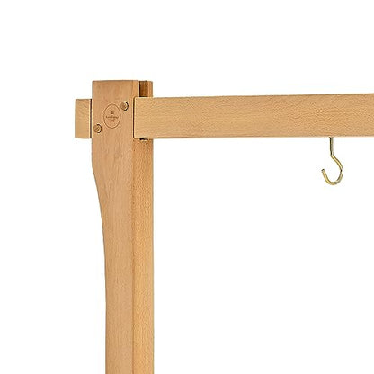 40" Wood Gong Stand, Solid Beech — MADE IN EUROPE — for Meditation, Sound Healing Therapy and Yoga, 2-YEAR WARRANTY - size: Large