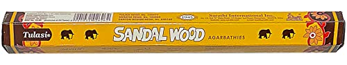Tulasi Sandalwood Agarbathies | Set of 6 Hex Tubes | 20 Grams per Tube