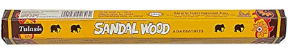 Tulasi Sandalwood Agarbathies | Set of 6 Hex Tubes | 20 Grams per Tube