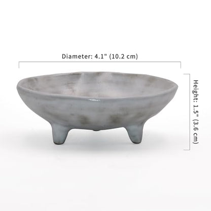 Prayer Offering Ritual Bowl Plate Great for Use Religious Spiritual Gifts（White Meditation） - style: White Meditation