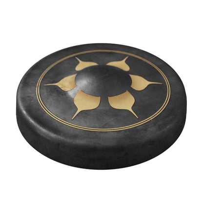 6" Bao Gong with Stand & Mallet – Handcrafted Bronze Percussion Gong with Exquisite Pattern Design, Ideal for Home or Office Display - size: 6" Bao Gong